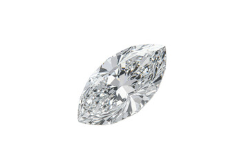 Isolated Transparent Marquise Cut Diamond Gemstone Precious Jewelry