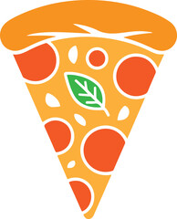 pizza slice silhouette, fast food icon, cheesy fast food vector