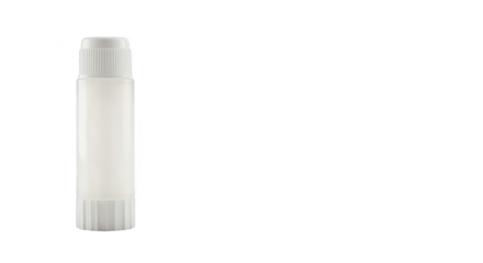 Isolated White Glue Stick Stationery Supply on Transparent Background