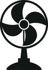 cooling fan on black background