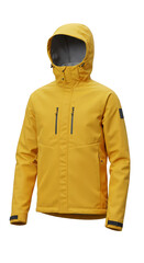 Isolated Yellow Hooded Jacket Apparel for Men on Transparent Background