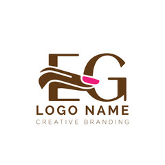 Letter EG logo, modern logo design 