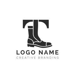 Letter T shoes logo