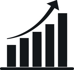 business graph with arrow