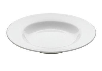 Realistic Image of White Empty Plate Dish Food Isolated on Background