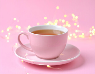 Pink tea cup
