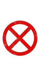 Obraz premium Red Cross Icon Illustration for Prohibition Sign on Transparent Background