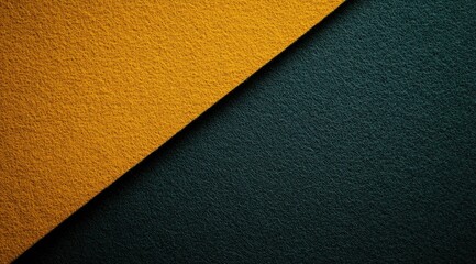 Fototapeta premium Diagonal split of textured mustard & navy