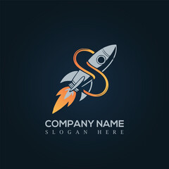 Letter S rocket  logo