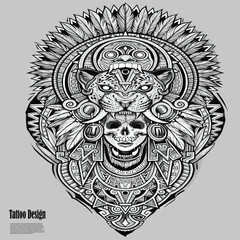 skull with wings and flowers