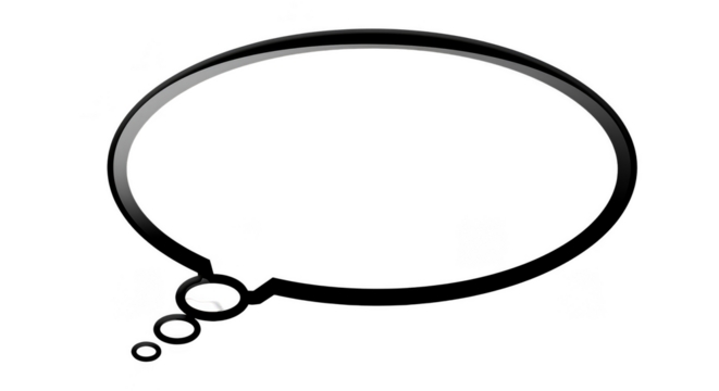 Speech Bubble Shape Reflection Thought Bubble Illustration Design Black