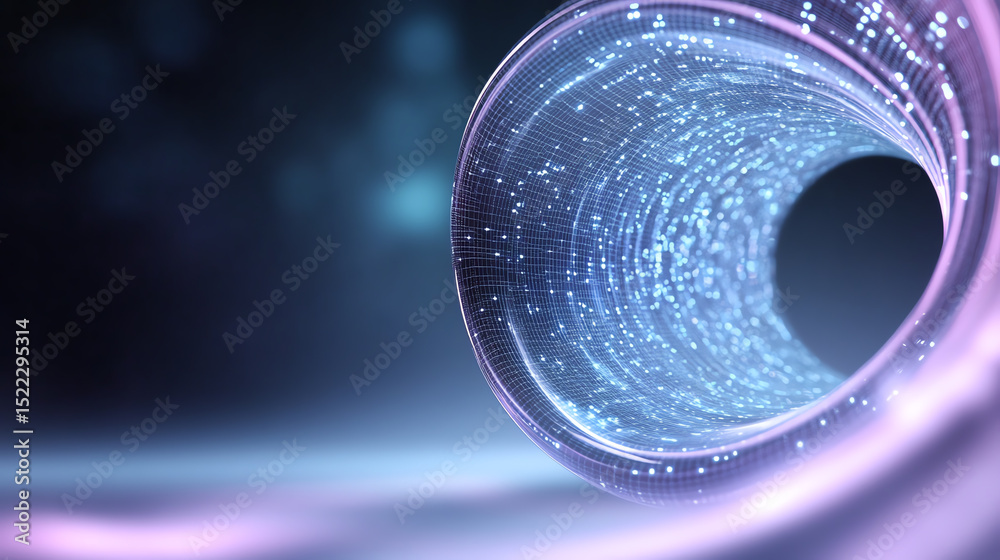 Aufkleber abstract representation of a colorful digital vortex, swirling with light particles, conveying movem