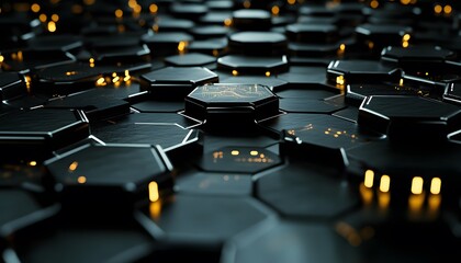 Fototapeta premium Abstract geometric pattern of hexagonal shapes.
