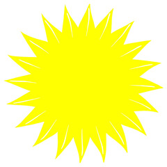 PNG Radiant yellow star bursts outward.