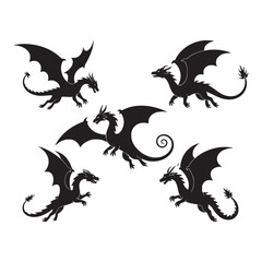 Black Dragon Vector Collection
