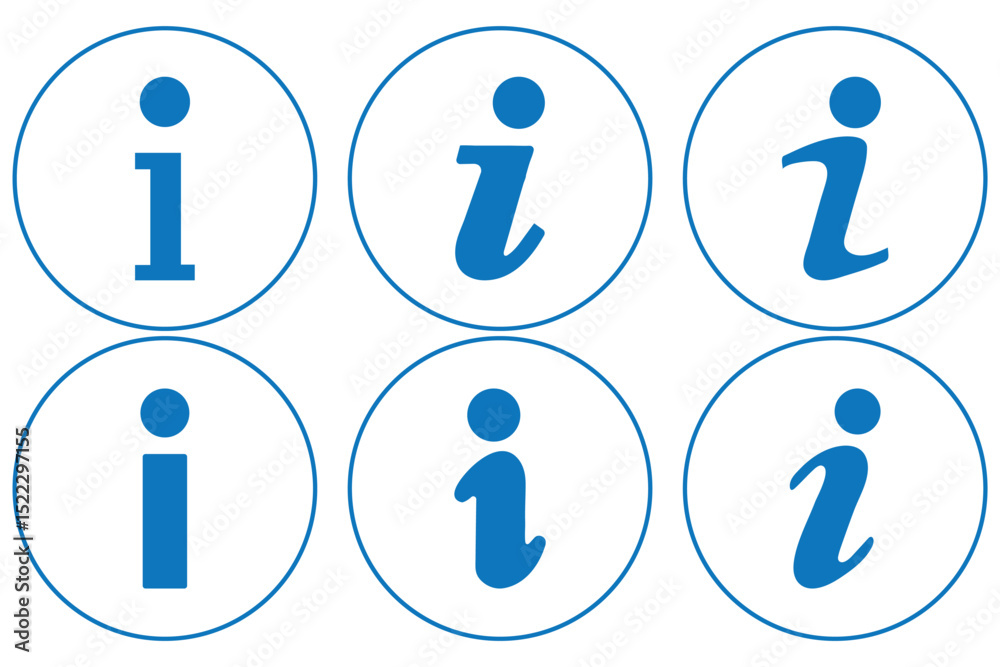 Wall mural information icon set. info button. info symbol flat style. information icon collection. info icons i