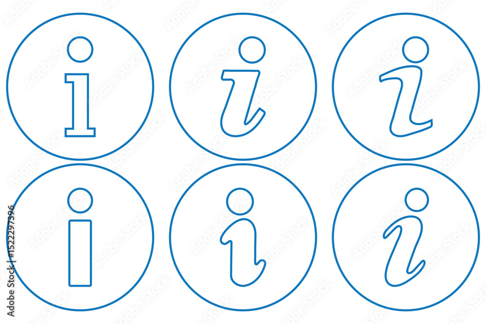 Canvas Prints information icon set. info button. info symbol flat style. information icon collection. info icons i