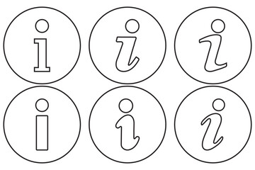 information icon set. info button. info symbol flat style. Information icon collection. Info icons Info Point Icon Black. Help Logo. Info simple set vector icon.