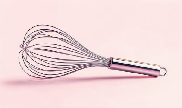 whisk on a peach background