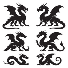 Black Dragon Vector Collection