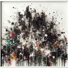 Chaotic Splatter Canvas  