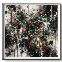 Chaotic Splatter Canvas  
