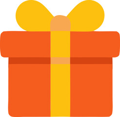 Gift box illustration with ribbon and bow on a white background