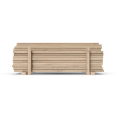 Wood Planks Stack Isolated on Transparent Background