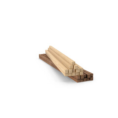 Wood Stack Isolated on Transparent Background