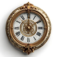 Elegant Antique Gold Wall Clock A Timeless Design