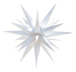 Obraz premium A white star with a pointy top and a white base