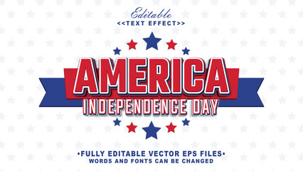 3d america independence day text effect
