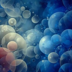 Abstract Bubbles: A Symphony of Blue
