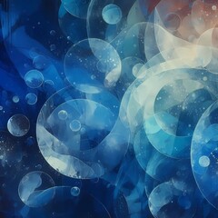 Abstract Bubbles: A Symphony of Blue
