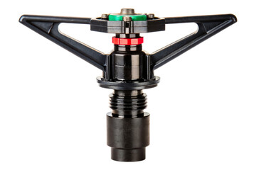 Efficient sprinkler head for precise garden watering isolated with transparent background