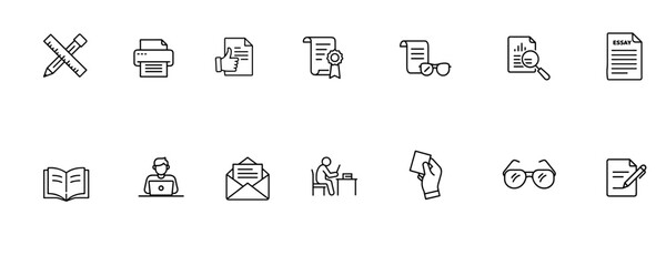 Education & Stationery Icon Illustration Vector