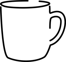 Vector, symbol, illustration of a mug