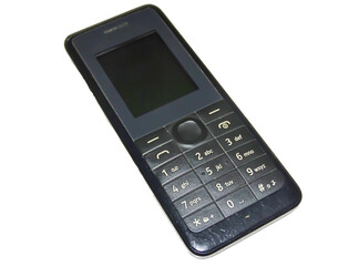 Phone with buttons isolated on white