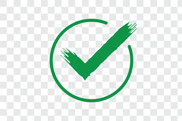 Check tick mark icon set. Cross box x check mark checkbox v list vector draw hand drawn sketch doodle brush marker checklist symbol wrong right circle. Brush stroke of yes and no button. Right mark.