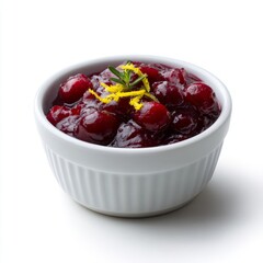Zesty cranberry compote, a symphony of tartness and citrus zest, perfect for Thanksgiving or Scandinavian Midsummer feasts