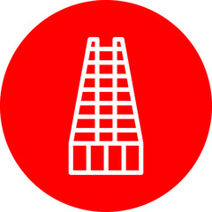 The Shard Vector Line White Circle Red