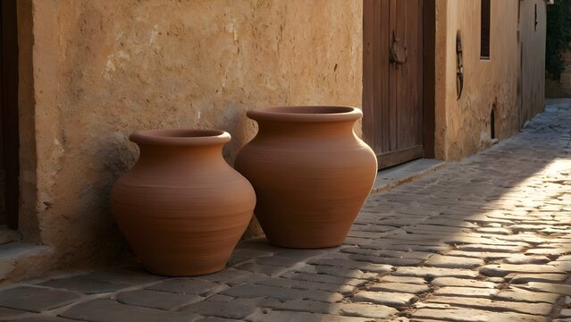 old clay pots