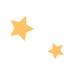 Flat illustration of two golden stars, commonly used in Islamic design. Great for Ramadan themes, night skies, or festive decorations and icons.