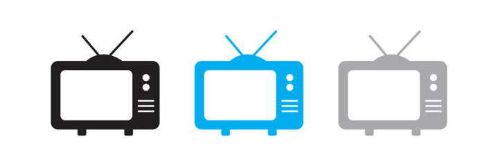 retro tv outline vector illustration, line art