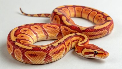 Fototapeta premium Fire Ball Python on studio background