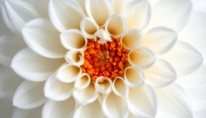 Close-Up of a Pristine White Dahlia