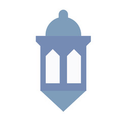 A blue decorative lantern, perfect for Ramadan and festive celebrations. Simple design, ideal for cultural and spiritual-themed holiday projects.