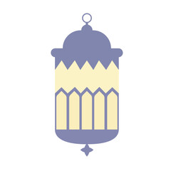 A purple Ramadan lantern with a decorative design, ideal for festive and holiday celebrations. Simple and glowing, perfect for cultural-themed projects.

