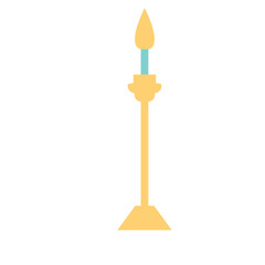 A yellow candle with a simple design, perfect for festive and holiday celebrations. Ideal for spiritual and cultural-themed projects with a warm, glowing ambiance