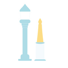 A simple blue pillar with an elegant design, symbolizing Islamic architecture. Ideal for religious, cultural, and minimalist spiritual-themed projects
